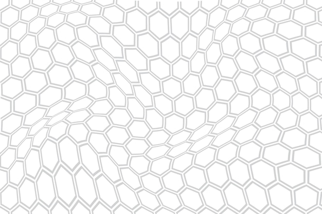 Vector un fondo blanco con un patrón de hexágonos