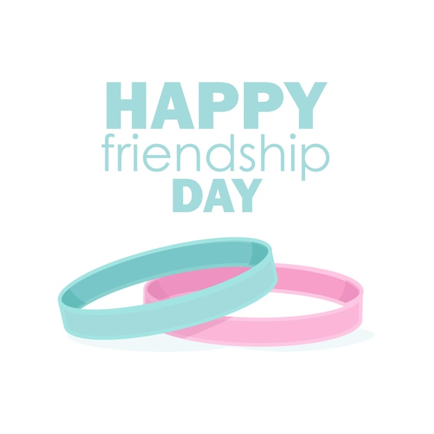 un fondo blanco con una pulsera azul y verde que dice amistad feliz