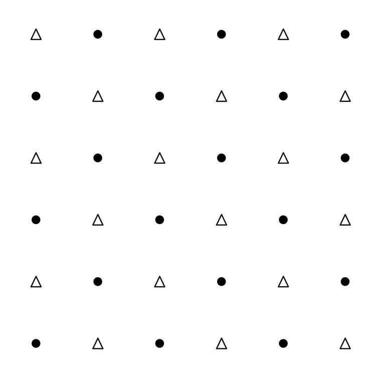 Vector un fondo blanco con puntos negros y un punto negro