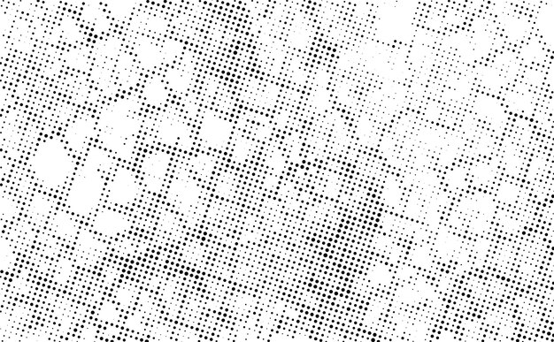 un fondo blanco con puntos negros puntos efecto un patrón de medio tono negro y blanco con puntos