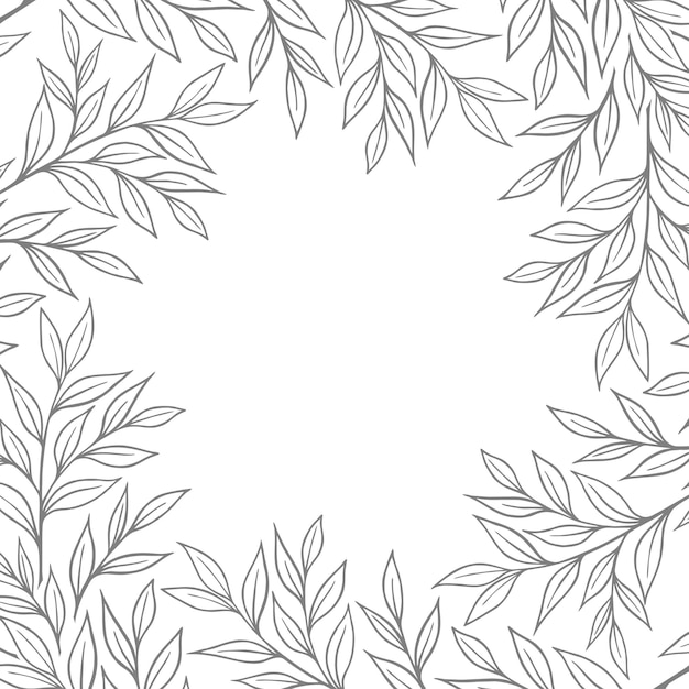 Vector fondo blanco con ramas de ruskus en el vector