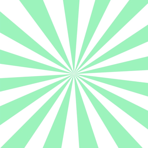 Fondo blanco con rayos de sol verdes ilustración de vector plano de brillo de sol de verano abstracto