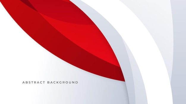 Fondo blanco rojo geométrico abstracto moderno con traje de sombra para presentación de fondo de banner corporativo de negocios y mucho más Vector Premium