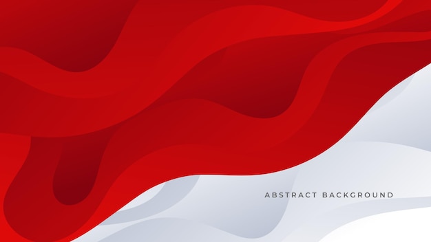 Fondo blanco rojo geométrico abstracto moderno con traje de sombra para presentación de fondo de banner corporativo de negocios y mucho más Vector Premium