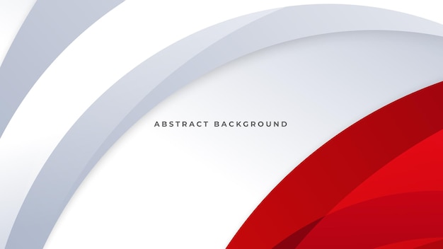 Fondo blanco rojo geométrico abstracto moderno con traje de sombra para presentación de fondo de banner corporativo de negocios y mucho más Vector Premium