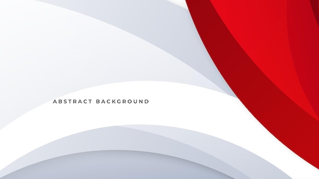 Fondo blanco rojo geométrico abstracto moderno con traje de sombra para presentación de fondo de banner corporativo de negocios y mucho más Vector Premium