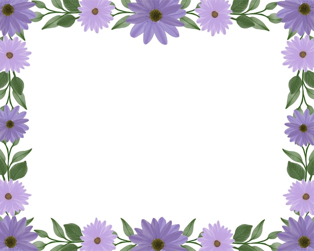 Fondo blanco simple con margarita púrpura para tarjeta de felicitación