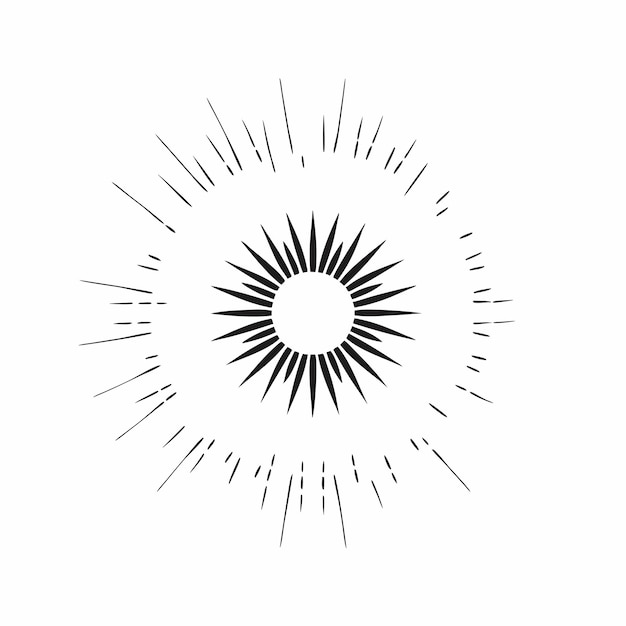 un fondo blanco con un sol en el medio