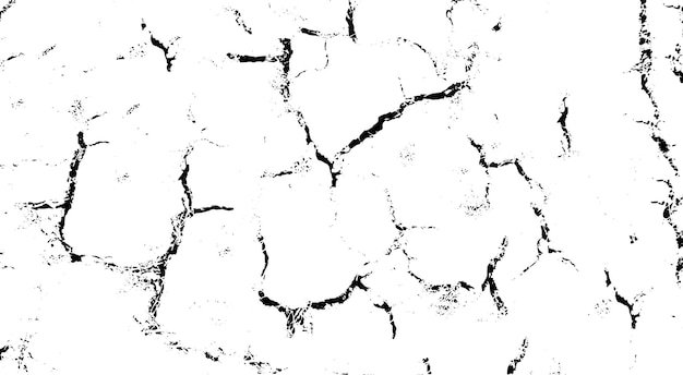 Un fondo blanco con suelo agrietado y la palabra efecto de fondo grunge superpuesto agrietado