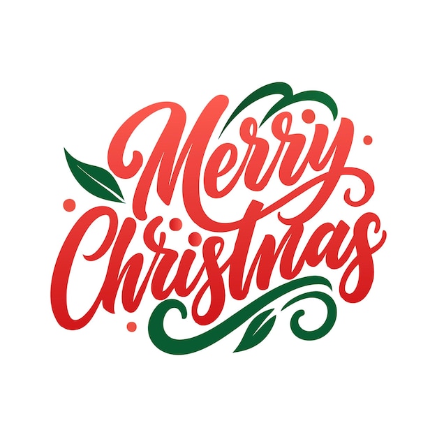 un fondo blanco con un texto verde y rojo de Feliz Navidad escrito en rojo