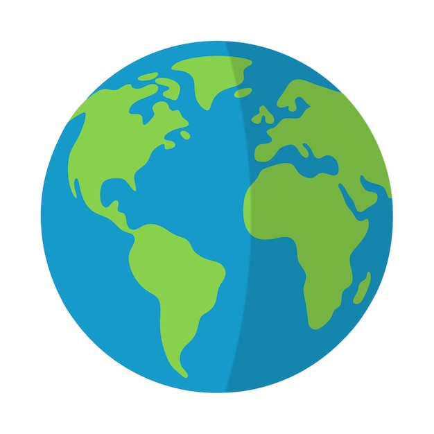fondo blanco de la tierra global