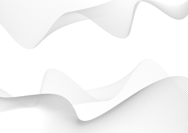 Fondo blanco vectorial libre con líneas onduladas