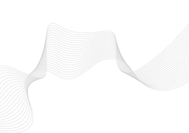 Fondo blanco vectorial libre con nueva línea ondulada