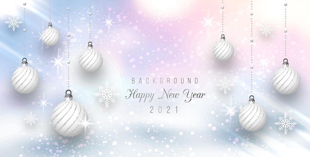 Fondo blanco de víspera de año nuevo con destellos.