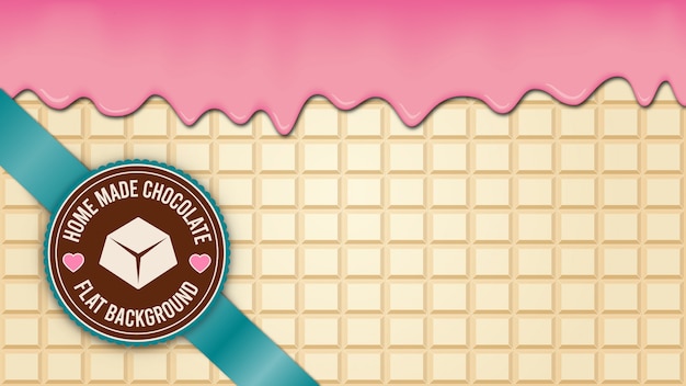 Fondo de bloque de chocolate blanco