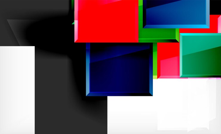 Vector fondo de bloques cuadrados y rectangulares de colores