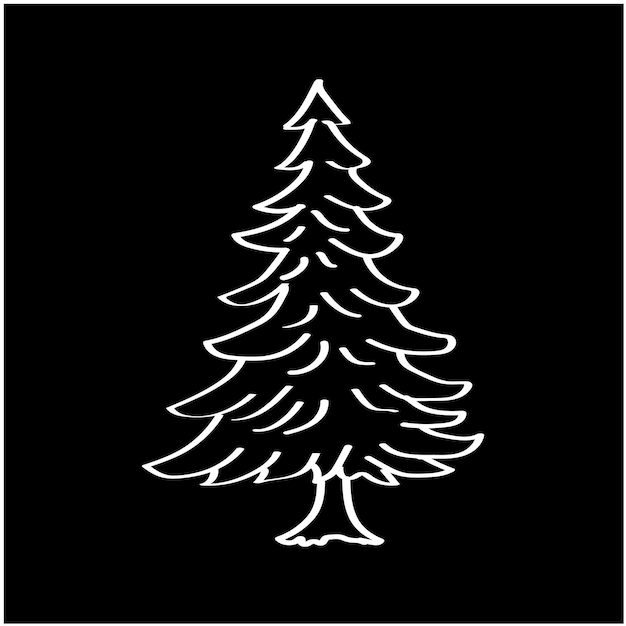 Fondo del boceto del árbol de Navidad