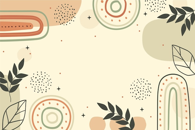 Fondo boho dibujado a mano