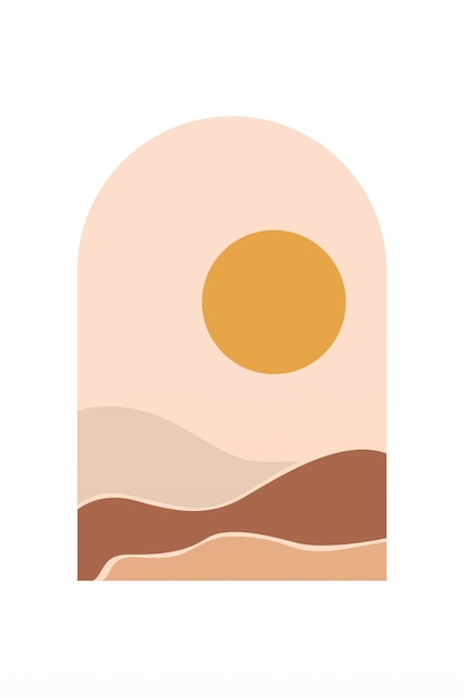 Fondo de Boho Ilustración Abstracto Fondo de paisaje