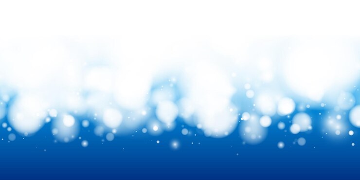 Fondo bokeh azul con brillo suave y luces brillantes diseño elegante y festivo para