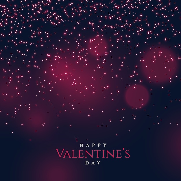 Fondo Bokeh con brillos brillantes y destellos para el día de San Valentín