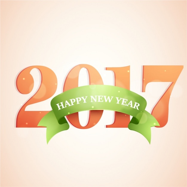 Fondo bokeh con cinta verde para año nuevo