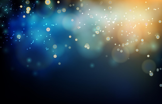 Fondo de Bokeh dorado azul