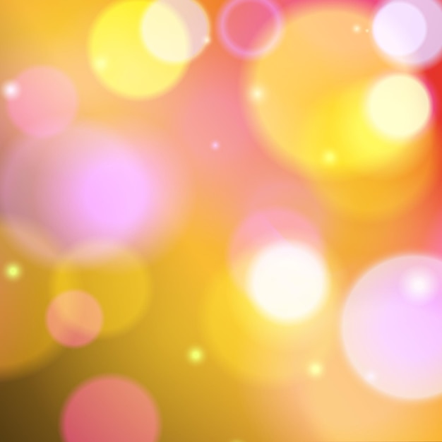 Fondo de bokeh multicolor abstracto con círculos desenfocados y elemento de decoración de brillo para Navidad y año nuevo tarjetas de felicitación banners web carteles Vector