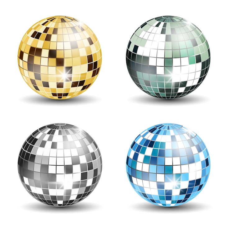 Vector fondo de bola de discoteca
