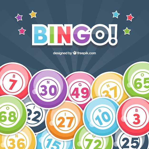 Vector fondo de bolas de bingo en diseño plano