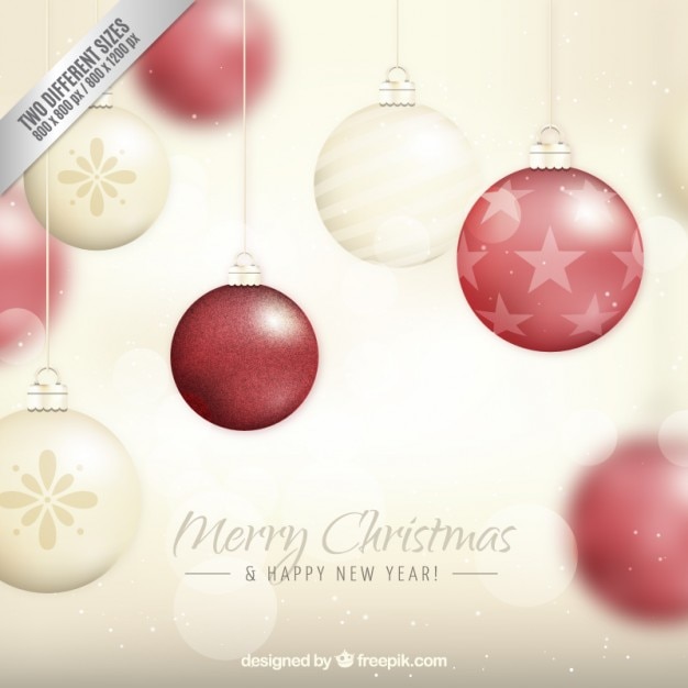 Fondo de bolas de navidad colgando