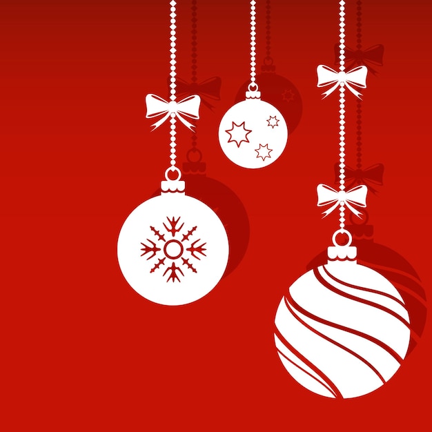 Fondo con bolas de Navidad