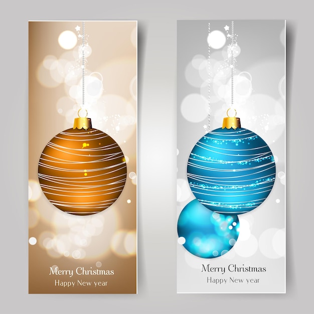 Fondo con bolas de navidad