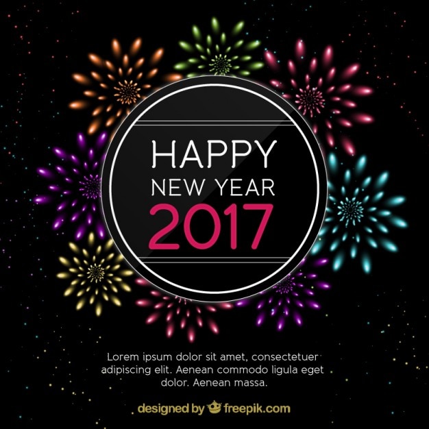 Fondo bonito de fuegos artificiales de año nuevo