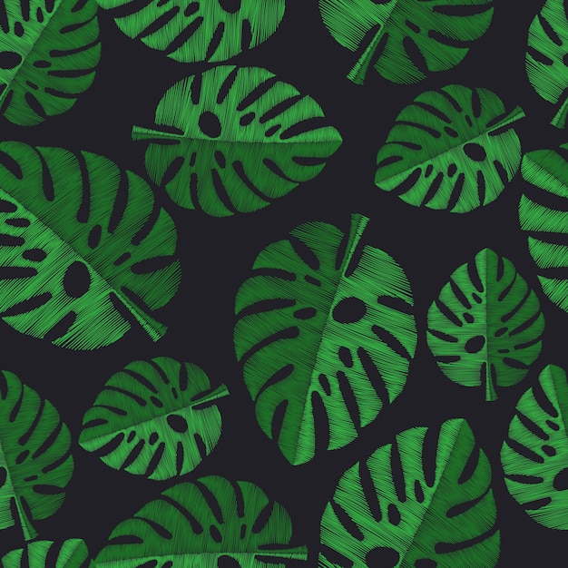 Vector fondo de bordado floral