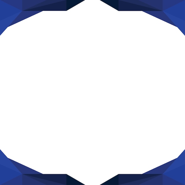 Fondo de borde de marco azul Twibbon