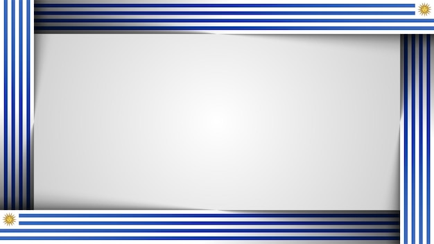 Fondo de borde Uruguay gráfico y etiqueta