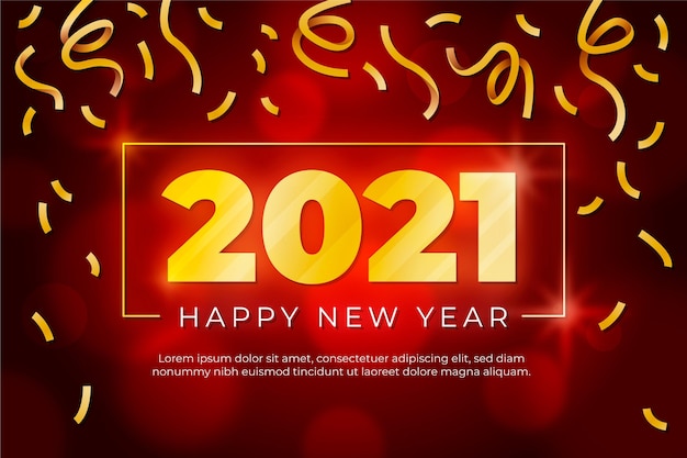 Fondo borroso año nuevo 2021