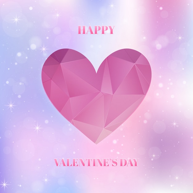 Fondo borroso del día de San Valentín con luces bokeh y corazones