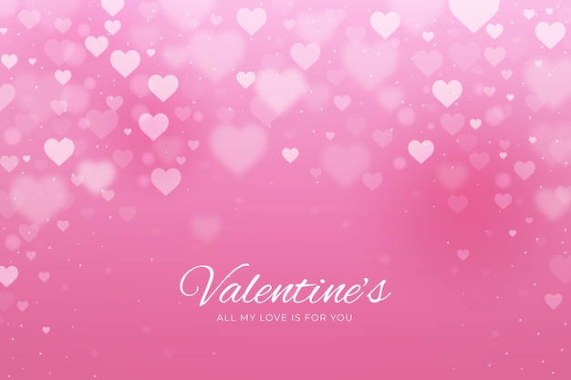 Fondo borroso del día de san valentín