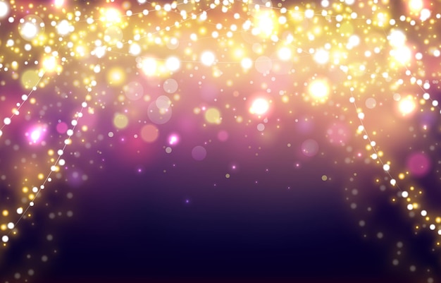 un fondo borroso de una luz violeta y amarilla