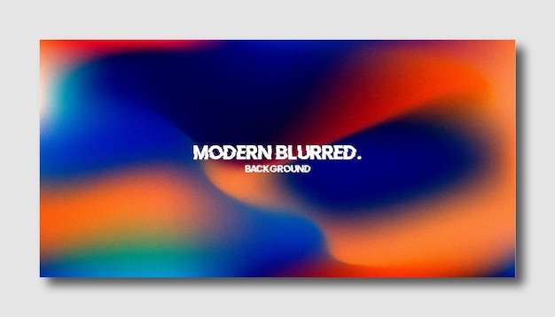 Fondo borroso moderno degradado de color abstracto y plantilla de textura de grano de película con un elegante