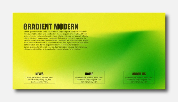 Fondo borroso moderno degradado de color abstracto y plantilla de textura de grano de película con un elegante