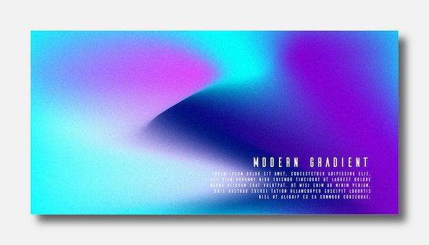 Fondo borroso moderno degradado de color abstracto y plantilla de textura de grano de película con un elegante