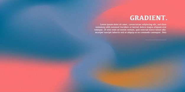 Fondo borroso moderno degradado de color abstracto y plantilla de textura de grano de película con un elegante