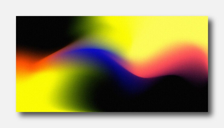 Vector fondo borroso moderno degradado de color abstracto y plantilla de textura de grano de película con un elegante