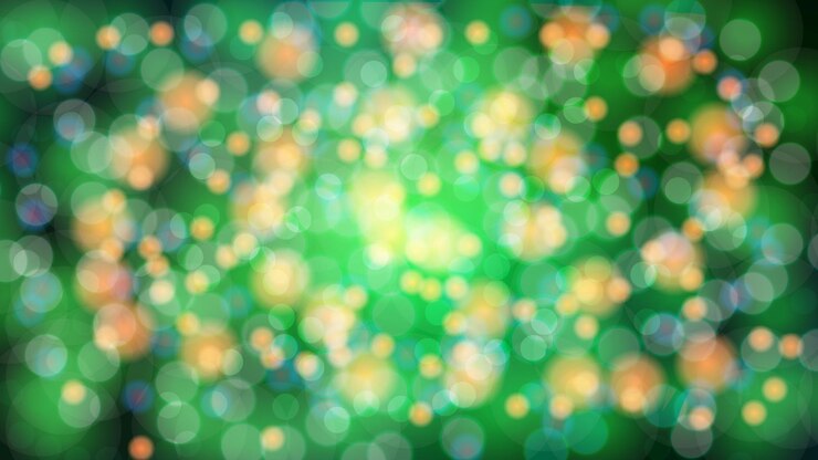 Vector fondo borroso verde abstracto con efecto bokeh mágico brillante festivo multicolor hermoso
