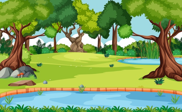 Fondo de bosque al aire libre de la naturaleza