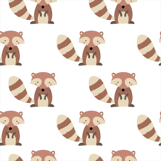Fondo de bosque animal de patrones sin fisuras