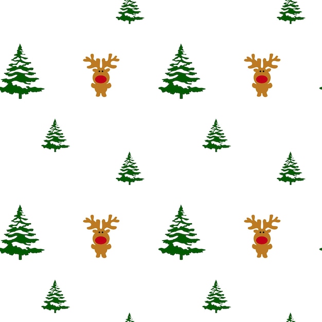 Fondo de bosque y ciervos de Navidad